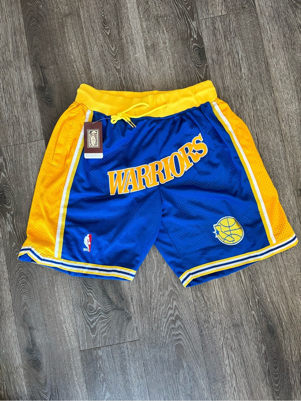 Just Don Golden State Warriors Shorts Blue Gold